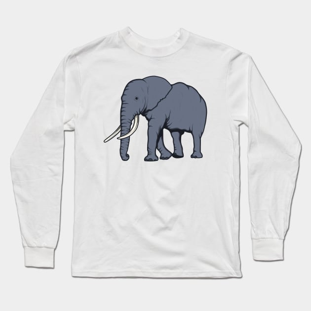 Elephant Long Sleeve T-Shirt by KC Happy Shop